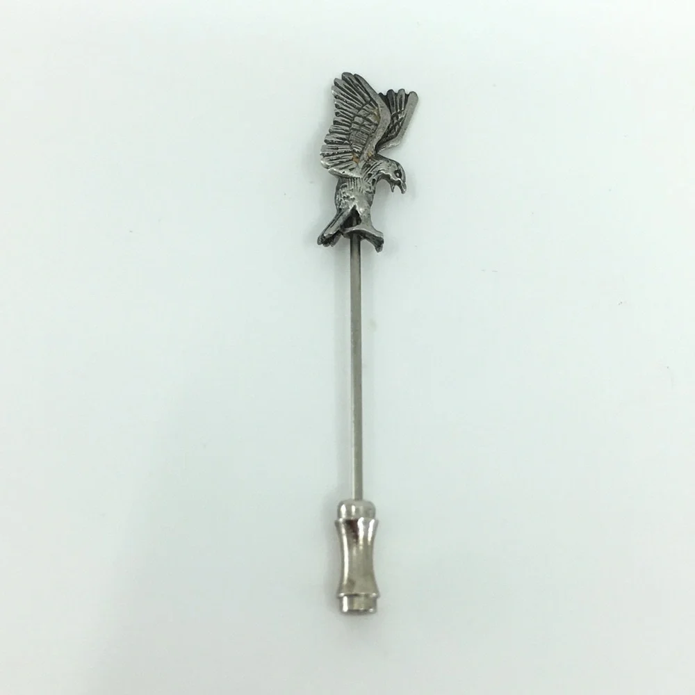 Vintage Eagle Stick Pin Silver Tone Bird Hat Pin
